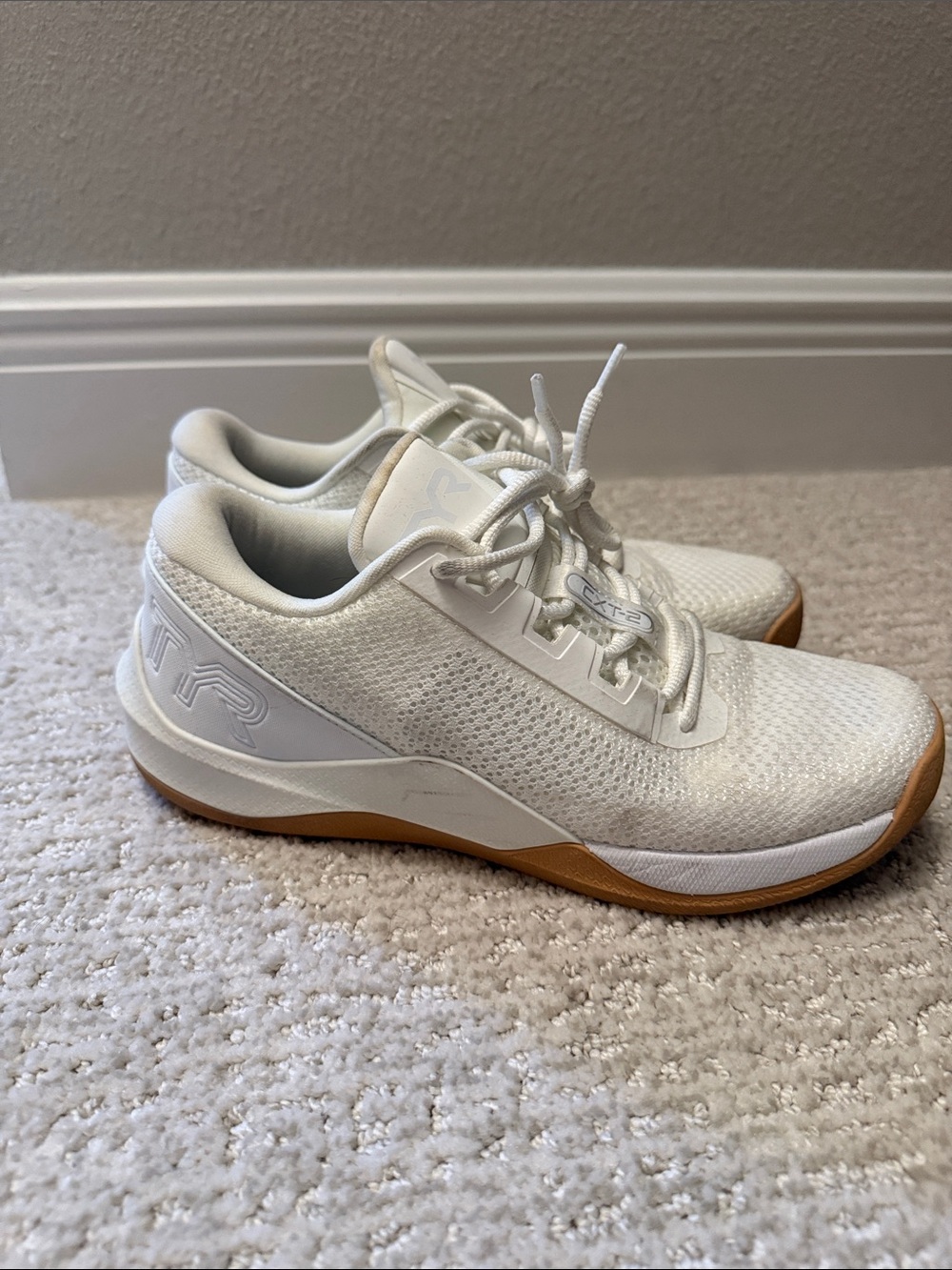 TYR White Athletic Shoes with Gum Outsole